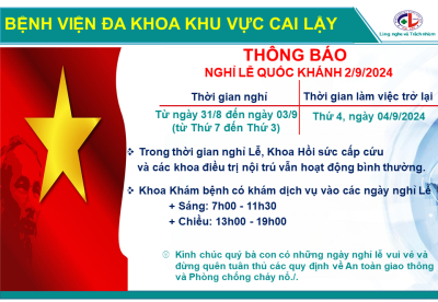 LỊCH NGHỈ LỄ QUỐC KHÁNH 2/9/2024